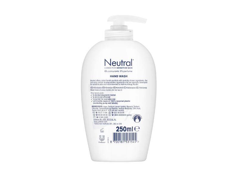 Neutral Sæbe 6x0.25L - Flydende håndsæbe