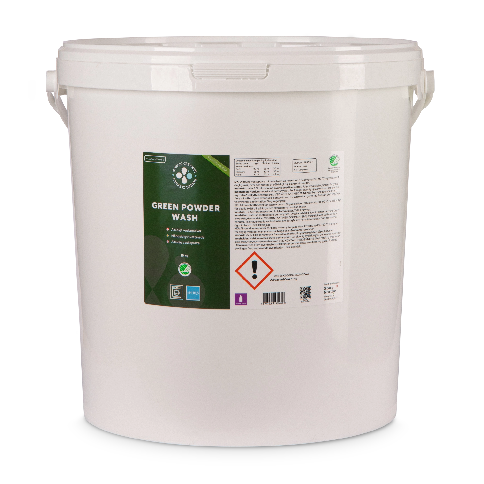 Green Powder wash - Alsidigt Vaskepulver 16 kg