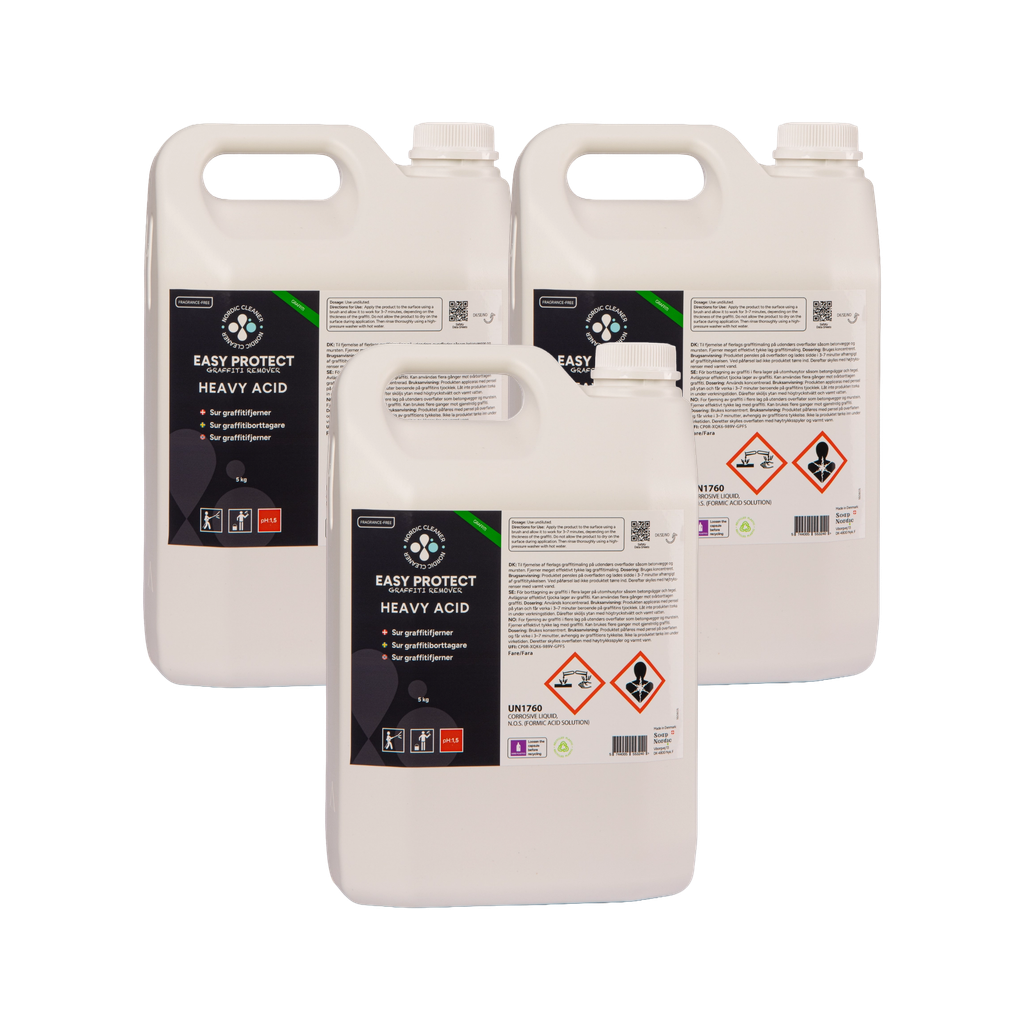 EP Graffiti Remover Heavy Acid 3x5 kg - Sur Graffitifjerner