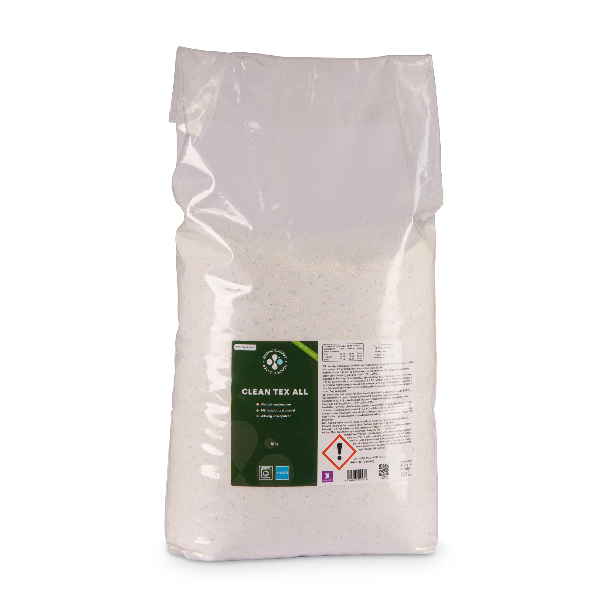 Clean Tex All - Alsidigt Vaskepulver 10 kg