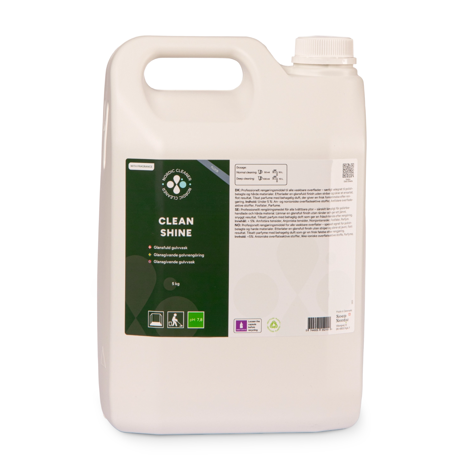 Clean Shine - Glansfuld Gulvvask 3x5 L