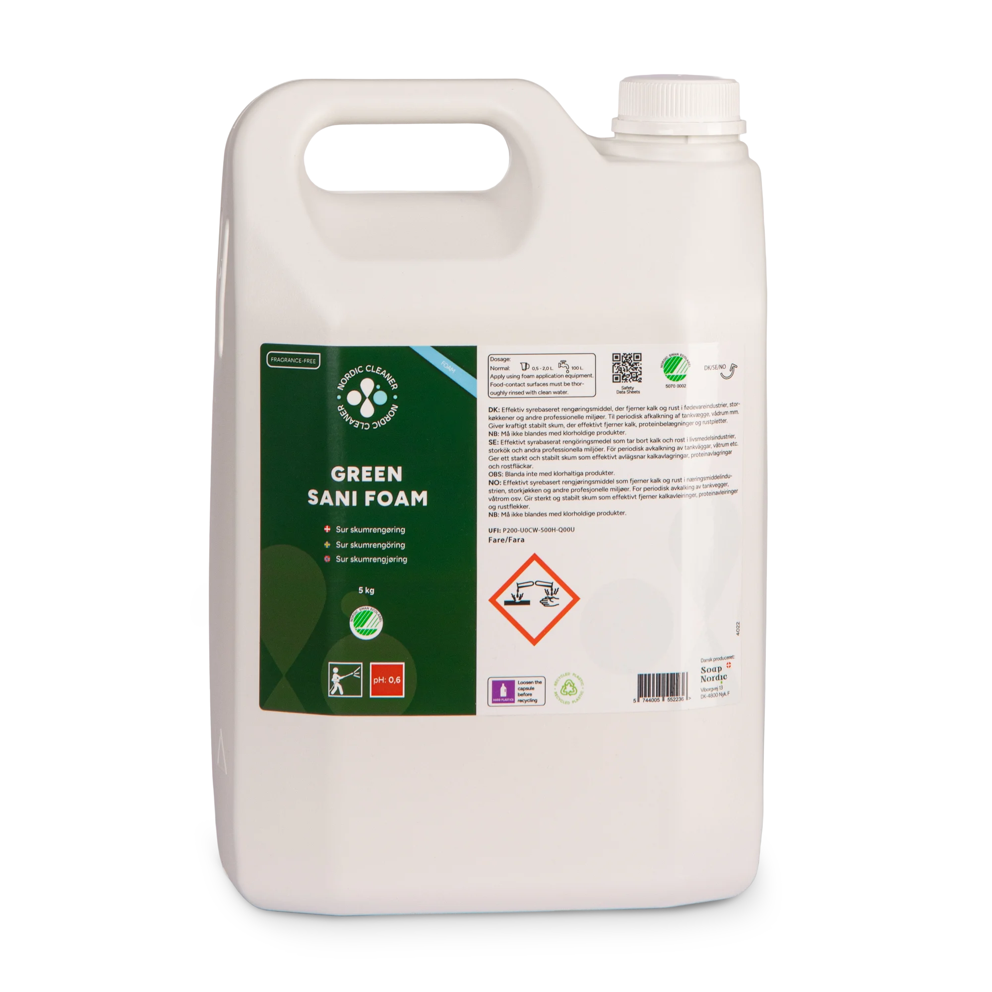 Green Sani Foam - Sur Skumrengøring 3x5 kg