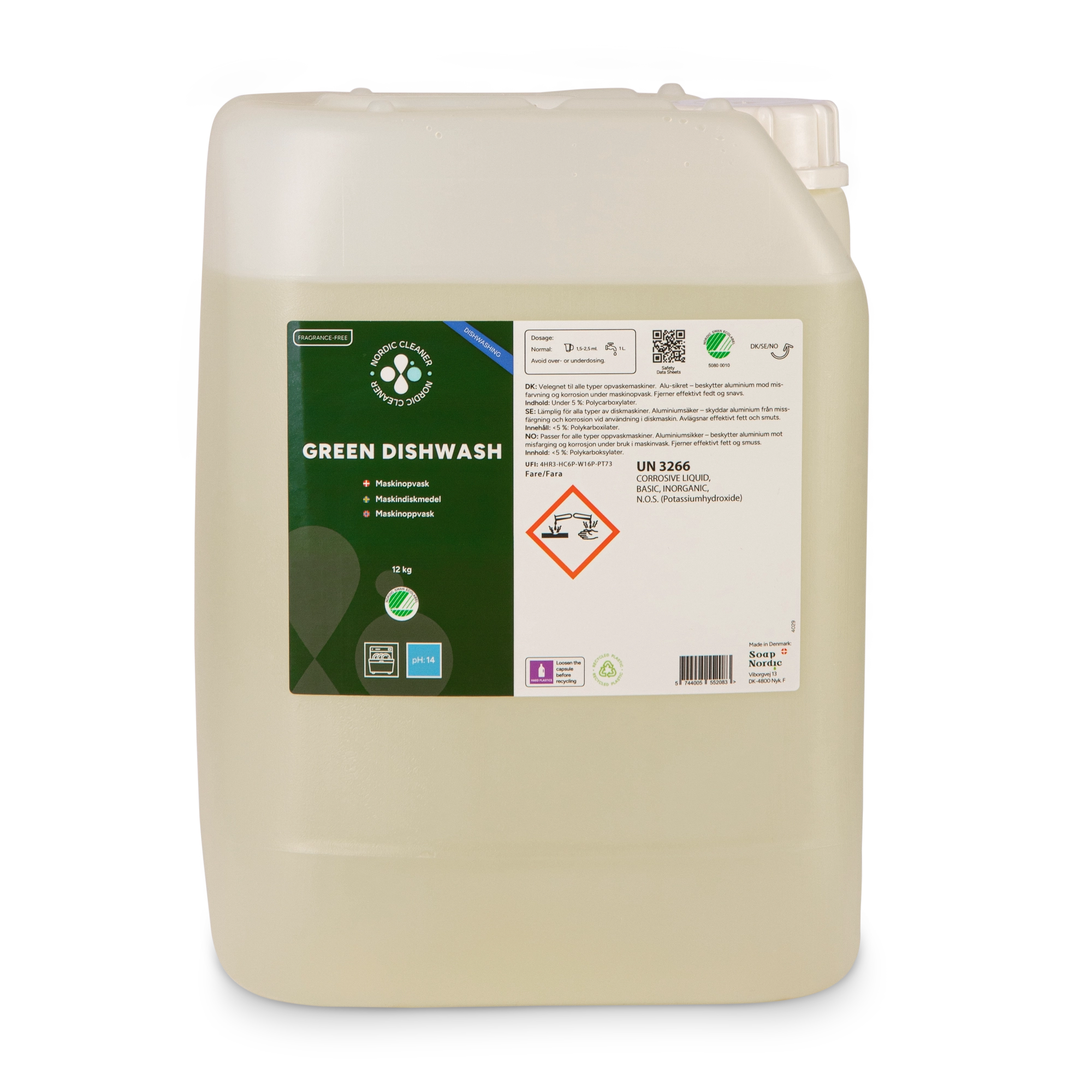 Green Dishwash - Maskinopvask uden klor 10L