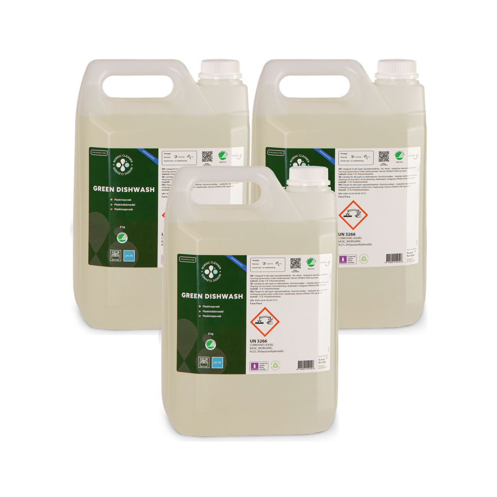 Green Dishwash - Maskinopvask uden klor 3x6 kg