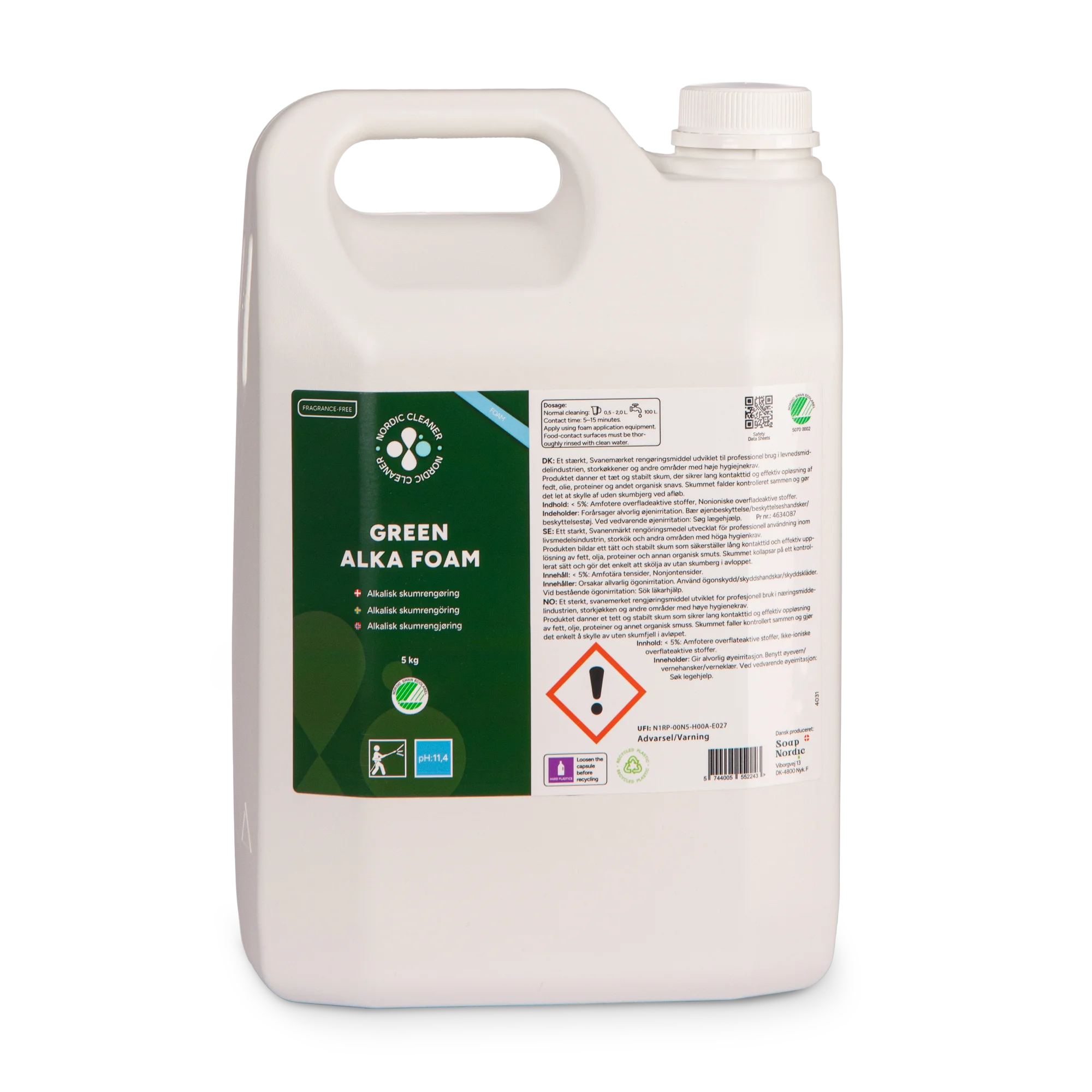 Green Alka Foam - Alkalisk Skumrengøring 3x5 kg