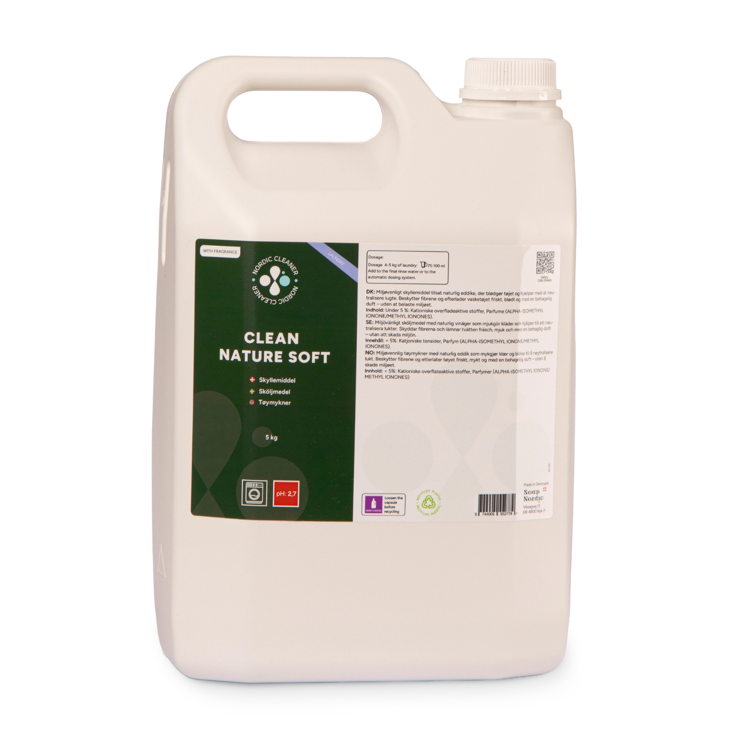 Clean Nature Soft - Skyllemiddel 3x5 kg