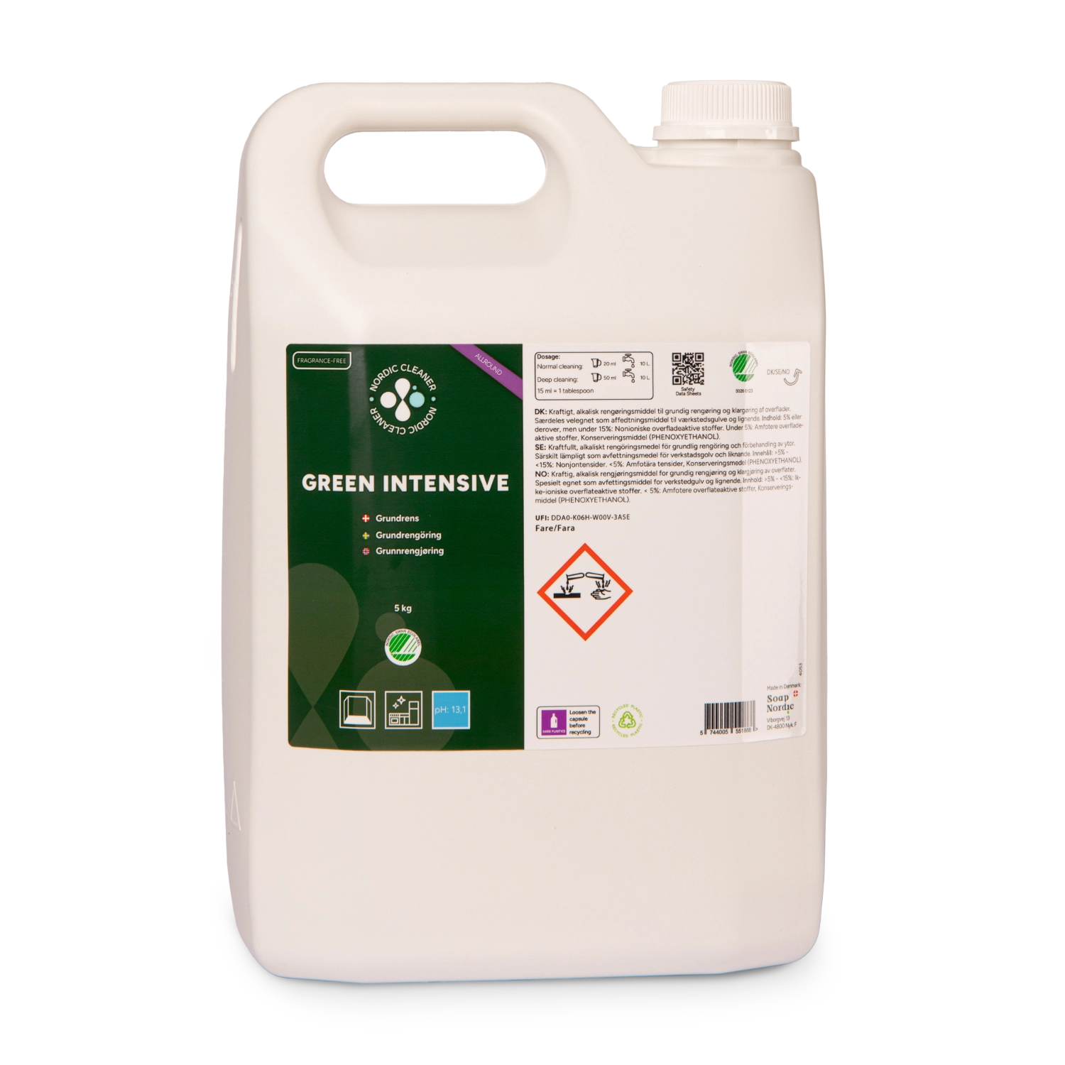 Green Intensive - Grundrens uden parfume 3x5 kg