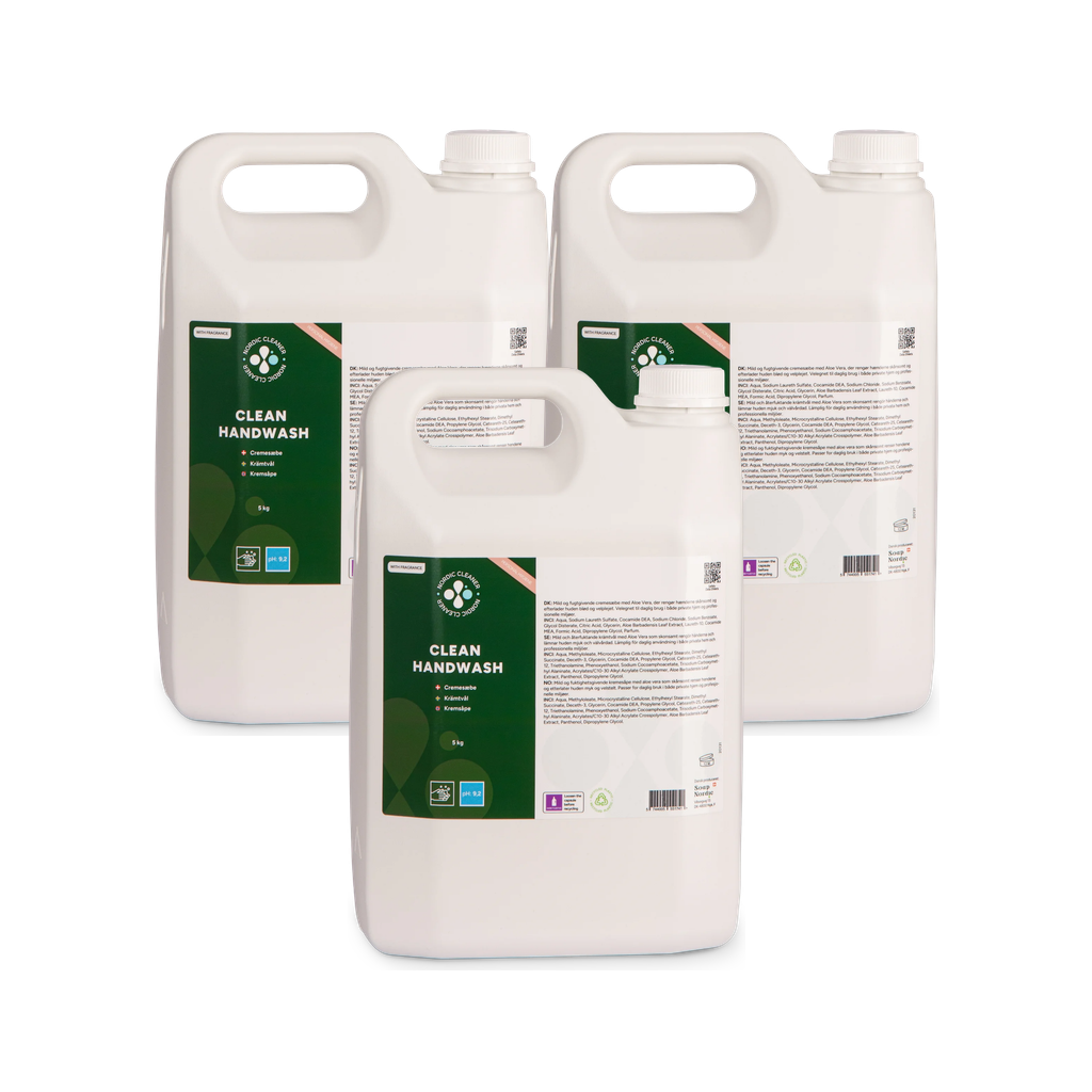 Clean Handwash - Cremesæbe m/Aloe Vera 3x5 kg
