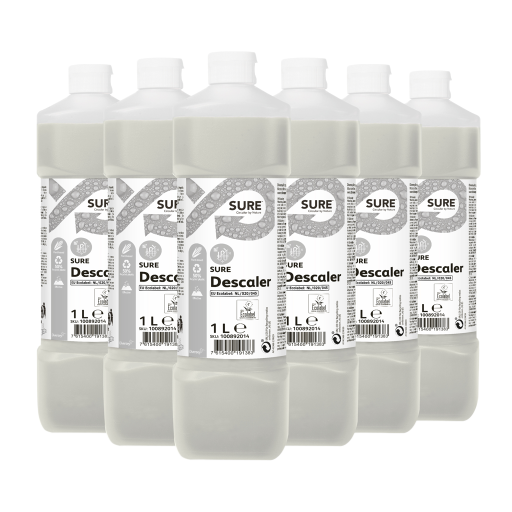 SURE Descaler 6x1 L - Koncentreret Plantebaseret Afkalker