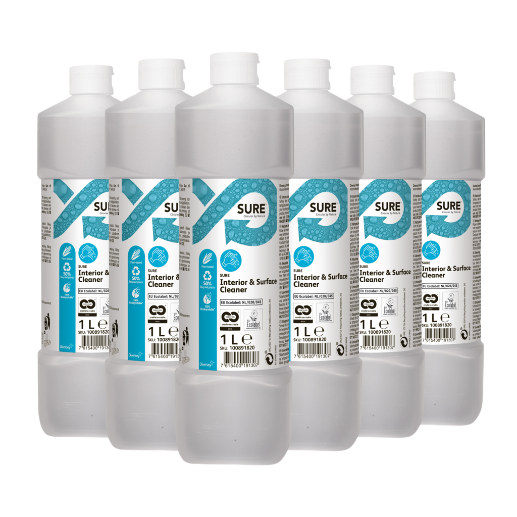 SURE Interior & Surface Cleaner 6x1 L - Plantebaseret Universal Rengøringsmiddel